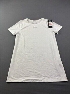 Under Armour Womens Locker 2.0 Moisture Wicking Short Sleeve T-Shirt White Sz.SM